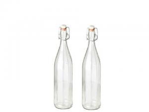 Glass bottle with Flip Cap 500 ml .Set of 2  nos